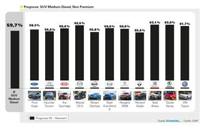 Medium SUVs im Vergleich (Quelle: Schwacke, Grafik: Gebrauchtwagen Praxis)
