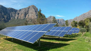 SOVENTIX-Solaranlage Oldenburg Vineyards, Stellenbosch, Südafrika (© SOVENTIX)