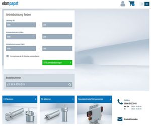 ebm-papst-Online-Portal für die Antriebstechnik (© ebm-papst)