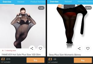 Werbung: Dünnes Model steht in Strumpfhose (Foto: news.com.au)