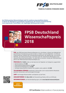 FPSB Deutschland Wissenschaftspreis 2018 (Quelle: FPSB Deutschland)