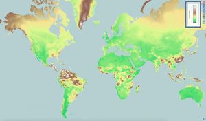 Weltkarte: Klimawandel wird sichtbar gemacht (Foto: Tomasz Stepinski/ClimateEx)