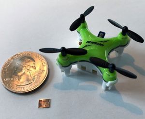 Neuer Chip im Größenvergleich mit einer US-Zehn-Cent-Münze (Foto: mit.edu) Neuer Chip im Größenvergleich mit einer US-Zehn-Cent-Münze (Foto: mit.edu)