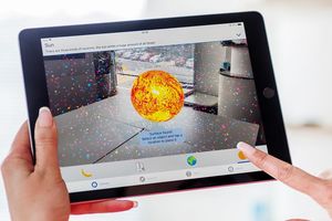 Neutrino: Augmented Reality zeigt Teilchen (Foto: cambridgeconsultants.com)