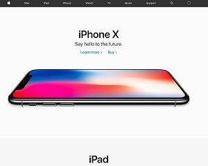 Apple-Seite: schick, nicht blindenfreundlich (Screenshot: pressetext) Apple-Seite: schick, nicht blindenfreundlich (Screenshot: pressetext)