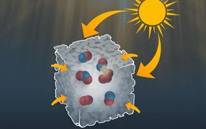 Künstlerische Grafik eines winzig kleinen Nanoreaktors (Bild: Allen Dressen)