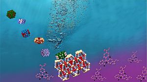 So wird Wasser gereinigt und gespalten (Bild: Alina-Stavroula Kampouri, epfl.ch)