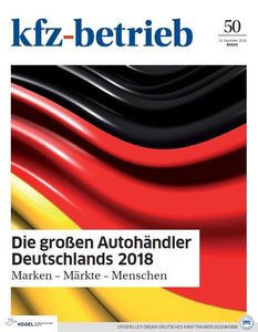 Titelseite: Die großen Autohändler Deutschlands 2018 (Foto: kfz-betrieb)