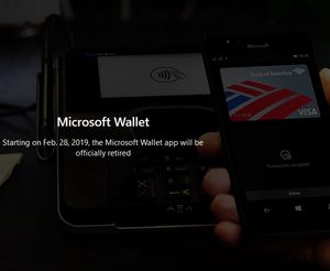 Trauerflor auf der Microsoft-Webseite für die Wallet-App (Foto: bit.ly/2FOlaOd)