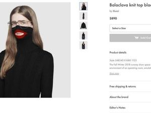 Screenshot des umstrittenen Pullovers auf der Gucci-Webseite (Bild: gucci.com)