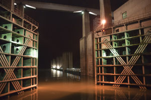 Inside the ship lift