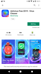 Fake AV-App in Google Play (Copyright: ESET)