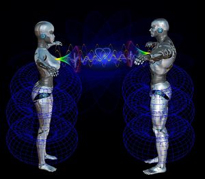 Roboter: Code miteinander verbunden (Foto: pixabay.com/sciencefreak)