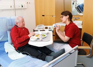 Am Krankenbett: Individualisierte Ernährung kann Leben retten (Foto: ksa.ch)