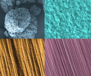 Aus Kunststoffknoten (links oben) werden Fasern (rechts) (Bild: web.mit.edu)