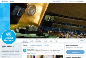 Vereinte Nationen auf Twitter: Das ginge besser (Screenshot: pressetext)