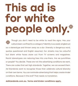 Harte Ansage soll zum Nachdenken anregen (Foto: adstandards.com.au)