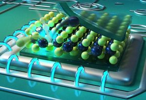 Fehlstellen dienen als Nano-Lichtquellen (Grafik: Christoph Hohmann, MCQST)