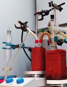 Laborreaktor zur kontinuierlichen Synthese von Monomeren (Foto: tpu.ru/en)