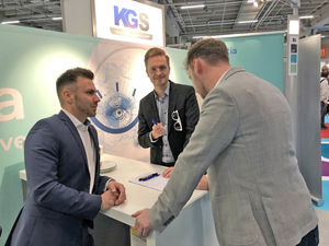 Kundengespräch auf dem DSAG Jahreskongress 2019 am KGS-Stand (Foto: KGS)