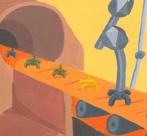 Künstlerische Darstellung der Phagenproduktion (Illustration: Jonas Fernbach)