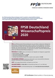 Weitere Infos zum FPSB Wissenschaftspreis: www.fpsb.de/wissenschaftspreis