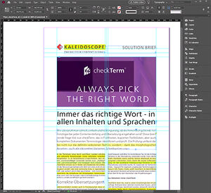 Sprachliche Einheitlichkeit direkt in Adobe InDesign (Foto: Kaleidoscope)