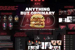 Dreiste KFC-Werbung auf Spotify-Profil eingeschlichen (Foto: memacogilvy.com)