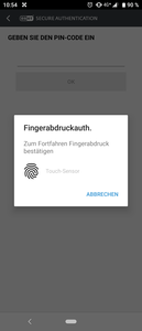 2-Faktor-Authentifizierung per Fingerabdruck am Smartphone (© ESET)