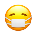Masken-Emoji: wegen Corona häufig verwendet (Foto: emojipedia.org)