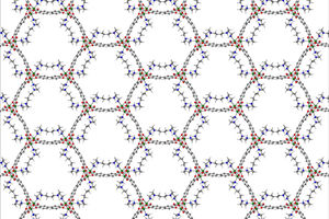 Modell des porösen CO2-Fängers (Grafik: Eugene Kim, berkeley.edu)