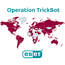 Weltweite Verbreitung von TrickBot (Copyright: ESET)