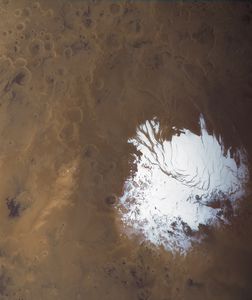 Südpolarkappe des Mars (Foto: ESA/DLR/FU Berlin/Justin Cowart/CCBY-NC-SA 2.0)