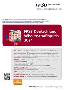 FPSB Wissenschaftspreis 2021: Insgesamt 10.000 Euro Preisgeld (Copyright: FPSB)