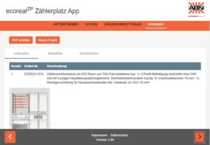 Zählerplatz-App ecoreal ZP (Copyright: Schneider Electric)