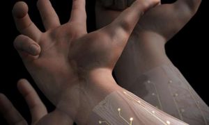 Sensoren am Armband erfassen viele Befehle des Gehirns (Foto: Rabaey Lab)