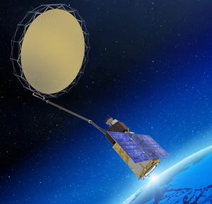 Künstlerische Darstellung eines CIMR-Satelliten (Bild: Thales Alenia Space)