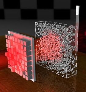 Licht durchdringt ungeordnetes Medium (Grafik: Allard Mosk, Matthias Kühmayer)