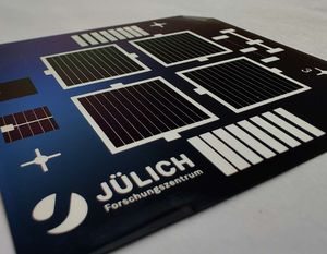 Prototyp der fertigen TPC-Solarzellen in Laborgröße (Foto: fz-juelich.de)