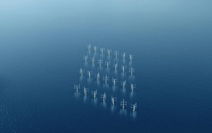 Offshore-Windpark mit vertikalen Rotoren (Grafik: brookes.ac.uk)