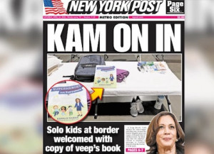 Fake News: Artikel über US-Vizepräsidentin Kamala Harris (Foto: nypost.com)