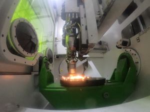 3D-Druck von Metall im DED-Verfahren (Foto: MT Aerospace AG)