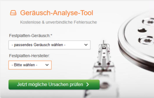 Geräusch-Analyse-Tool (Bild: festplatten-geraeusche.de)