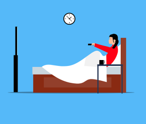 Im Bett: Mediennutzung verhilft zu besserem Schlaf (Grafik: Mohamed Hassan, pixabay.com)