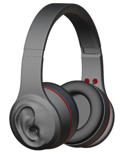 Skizze eines möglichen Kopfhörerprototyps mit dem neuen Filterelement (Bild: uni-ulm.de, Timo Oess)