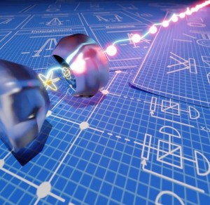 Ein einzelnes Rubidiumatom wird in einem optischen Resonator gefangen (Bild: mpq.mpg.de)