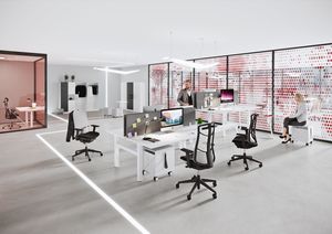 Desk Sharing im flexiblen Büro (Bild: König + Neurath, JET. III.)