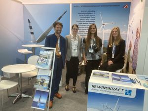 IG Windkraft war mit einem Messestand vor Ort (Foto: IGW)