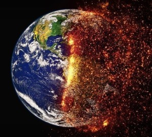 Welt am Abgrund: Unternehmen müssen klimaneutral werden (Bild: TheDigitalArtist, pixabay.com)