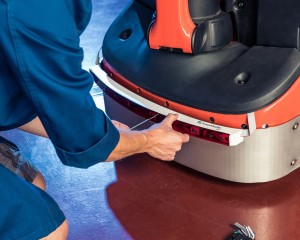 Optische Sensoren gegen Transportunfälle mit Flurförderfahrzeugen (Foto: D. Viol, iws.fraunhofer.de)